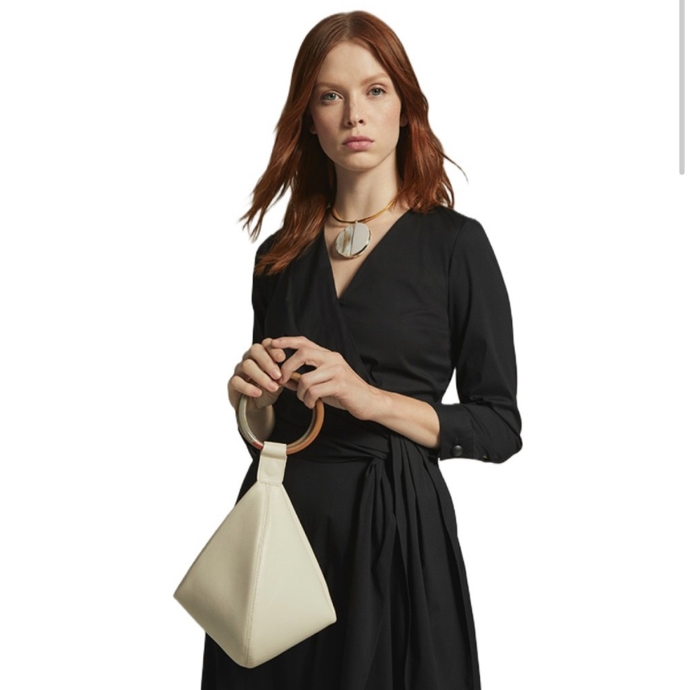 Lafayette 148 Leather Fortune Bag Cream